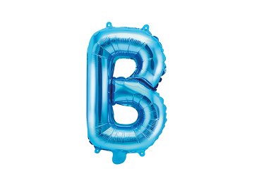Ballon Mylar Lettre ''B'', 35cm, bleu