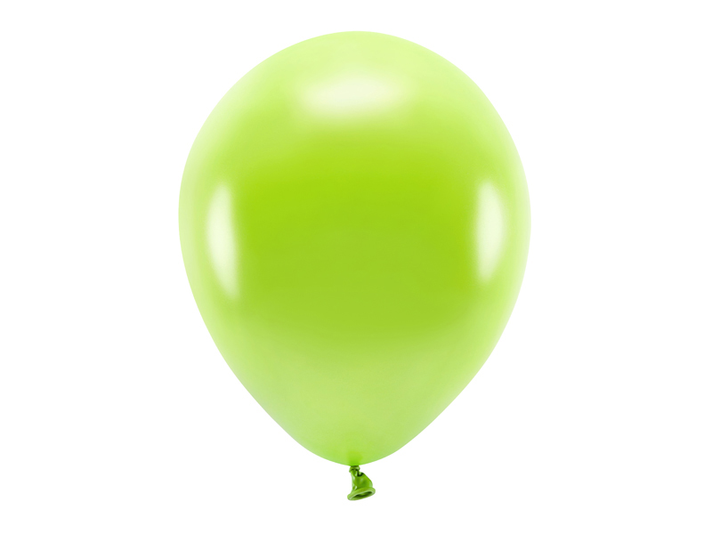 Latexballong ECO – metallisk – äppelgrön – 30 cm – 10-pack