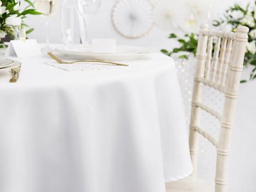 Tablecloth, white, 230cm
