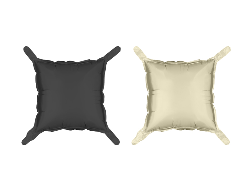 Folieballong – svart – 35x35 cm – 4-pack