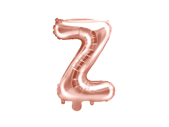 Folienballon Buchstabe ''Z'', 35cm, roségold