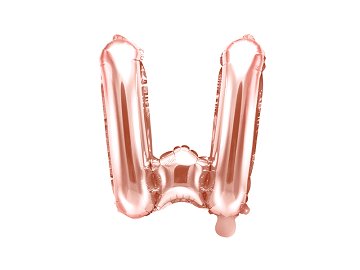 Folienballon Buchstabe ''W'', 35cm, roségold