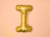 Balon foliowy Litera ''I'', 35cm, złoty
