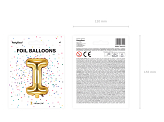 Folienballon Buchstabe ''I'', 35cm, gold