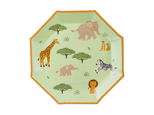 Safari-Teller, 23 cm, Mix (1 VPE / 6 Stk.)