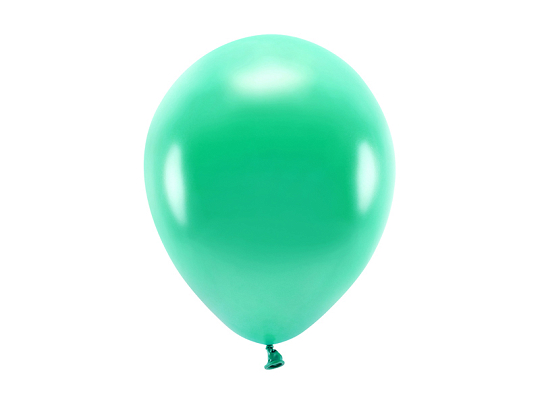 Ballons Eco 26 cm, métallisés, vert (1 pqt. / 10 pc.)