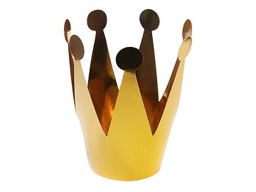 Party crowns, gold, 7cm (1 pkt / 3 pc.)