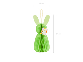 Paper decoration honeycomb Bunny, light green, 30 cm