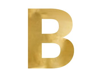 Mirror letter ''B'', gold, 47x60 cm