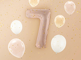 Ballon en aluminium Chiffre ''7'', 72cm, beige foncé