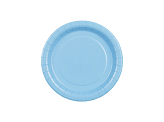 Talerzyki papierowe, jasny niebieski, 18cm (1 op. / 6 szt.)
