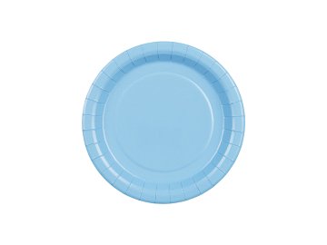 Talerzyki papierowe, jasny niebieski, 18cm (1 op. / 6 szt.)