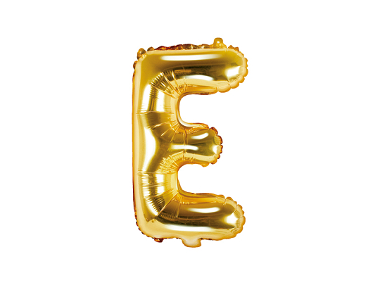 Ballon Mylar lettre ''E'', 35cm, doré
