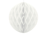 Kula bibułowa, biały, 30cm