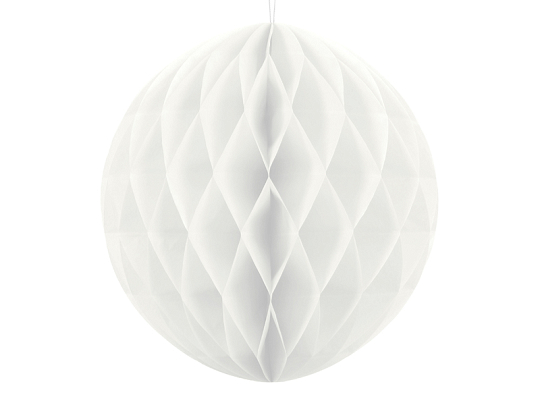 Kula bibułowa, biały, 30cm