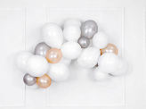 Strong Balloons 12cm, Metallic Silver Snow (1 pkt / 100 pc.)