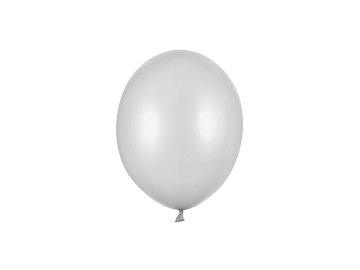 Ballons Strong 12cm, Metallic Silver Snow (1 VPE / 100 Stk.)