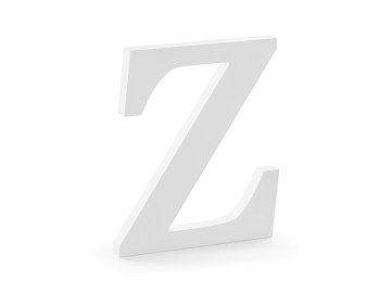 Wooden letter Z, white, 17x20cm
