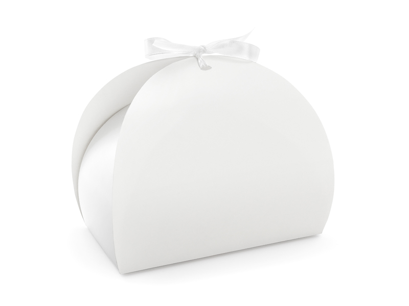 Kakbox – tårta – vit – 5 cm – 10-pack