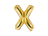 Ballon Mylar lettre ''X'', 35cm, or