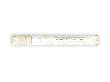 Confetti cannon with rose petals, cream, 40cm