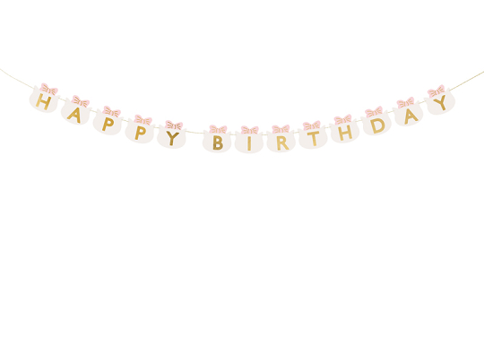 Banner Happy Birthday Kotki, 2.8 m, mix