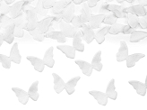 Confetti cannon with butterflies, white, 20cm