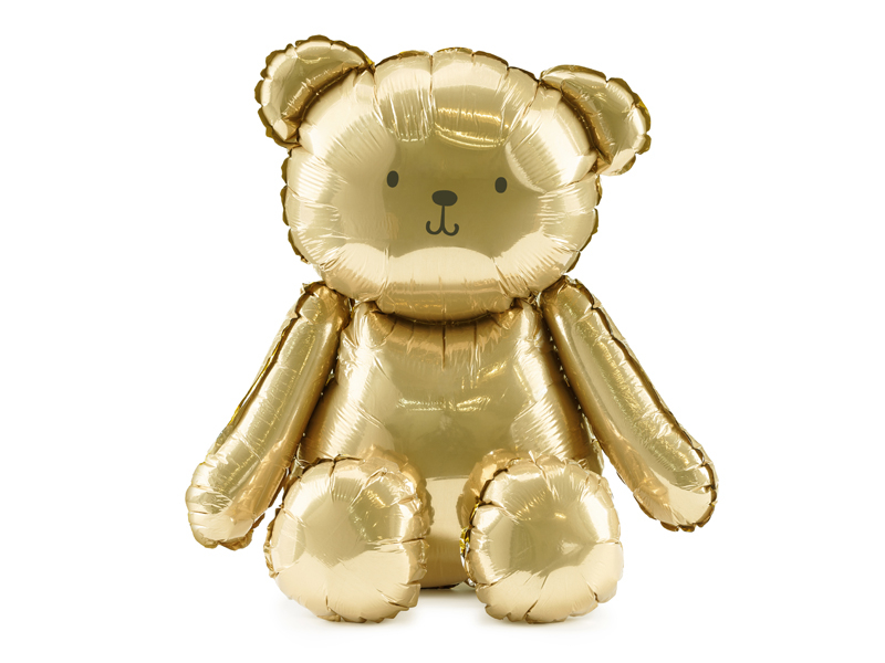 Foil Balloon Bear, 43x53 cm, gold - Designer decorations and ideas