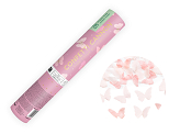 Confetti cannon with butterflies, pink, 20cm