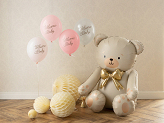 Balloons 30 cm, Welcome Baby, pink mix (1 pkt / 6 pc.)