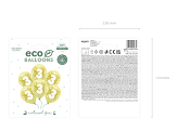 Eco Ballons 33 cm, Zahl '' 3 '', golden (1 VPE / 6 Stk.)