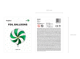 Balon foliowy Cukierek, 35cm, zielony