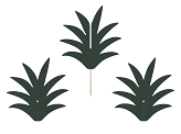 Muffin-Dekoration Aloha - Ananas (1 VPE / 6 Stk.)