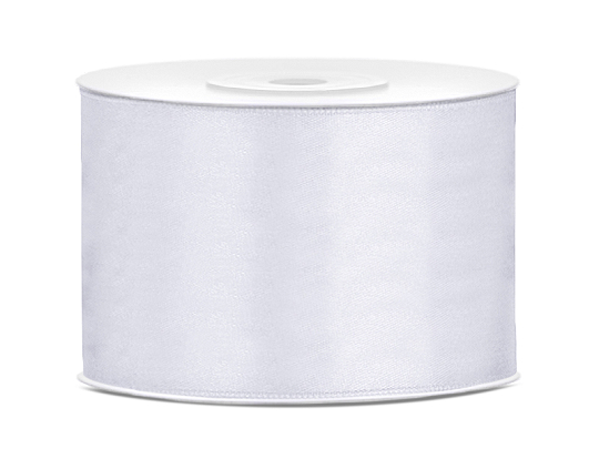 Satin Ribbon, white, 50mm/25m