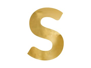 Spiegelbuchstabe ''S'', gold, 42x61 cm