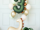 Balon foliowy Cyfra ''3'' Dinozaur, 92cm, mix