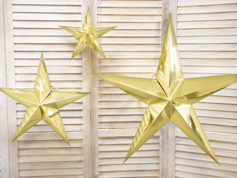 Paper star, 45cm, gold shop PartyDeco