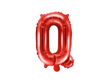 Ballon en Mylar Lettre ''Q'', 35cm, rouge