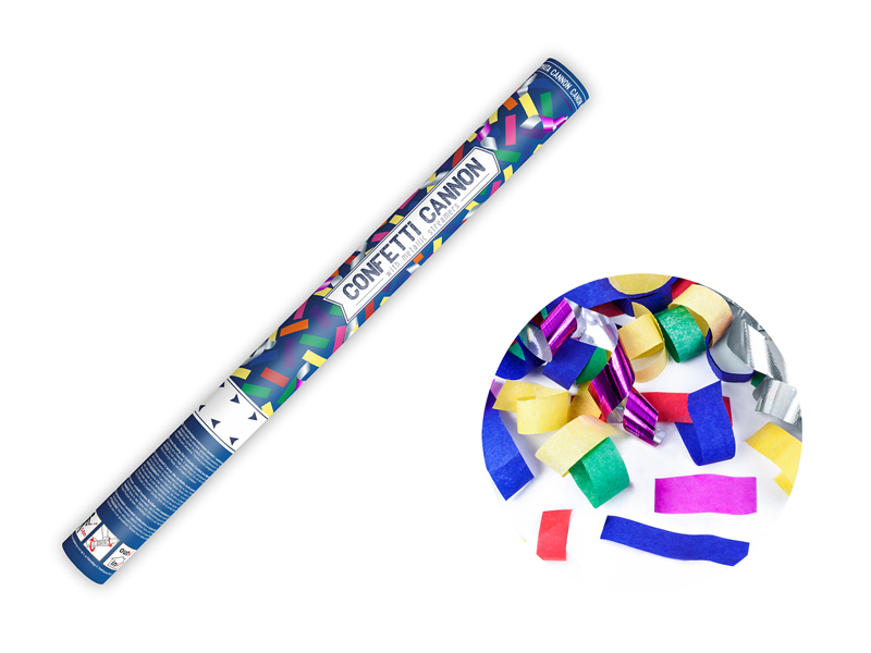 Konfettikanon – serpentiner – mix – 60 cm