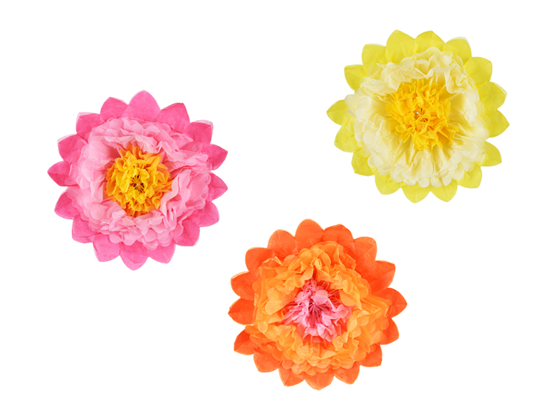 Pompom – ECO – blommor – mix – 35 cm – 3-pack