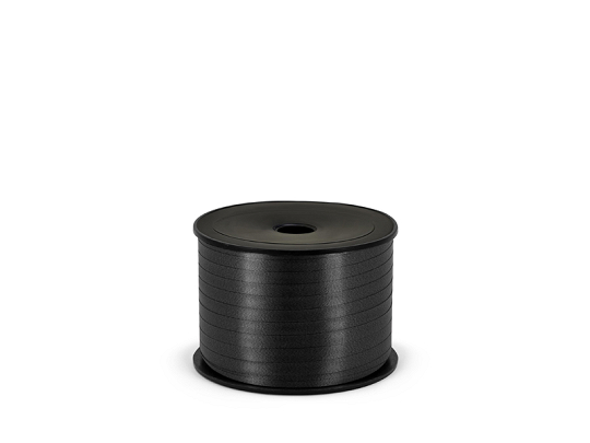 Wstążka plastikowa matowa 5mm/90m, czarny