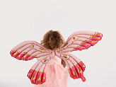 Ballon en foil Ailes de Papillon, rose mat, 102 x 50 cm