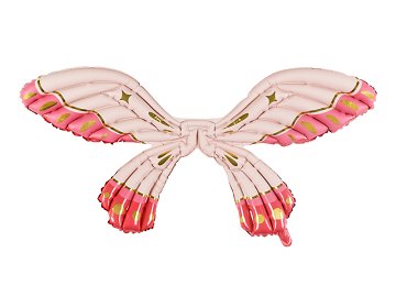 Balon foliowy Skrzydła Motyla, różowe matowe, 102 x 50 cm