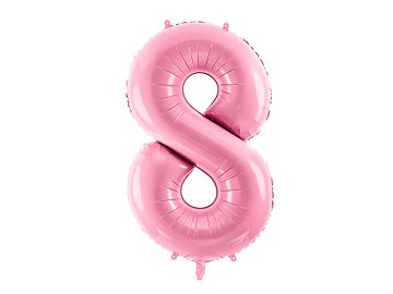 Foil Balloon Number ''8'', 86cm, pink