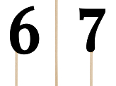 Tischnummern, in Schwarz, 24-26 cm (1 VPE / 11 Stk.)