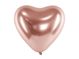 Ballons Glossy 30cm, Herzen, roségold (1 VPE / 50 Stk.)