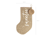 Decorative stocking Sweetie, white, 23x39.5cm