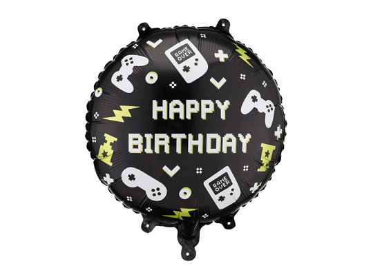 Foil balloon tablet Happy Birthday, 35x35 cm, mix
