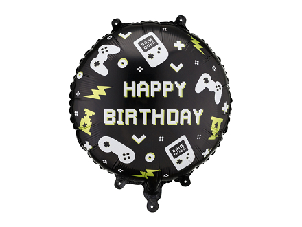 Foil balloon tablet Happy Birthday, 35x35 cm, mix