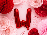 Foil Balloon Letter ''W'', 35cm, red